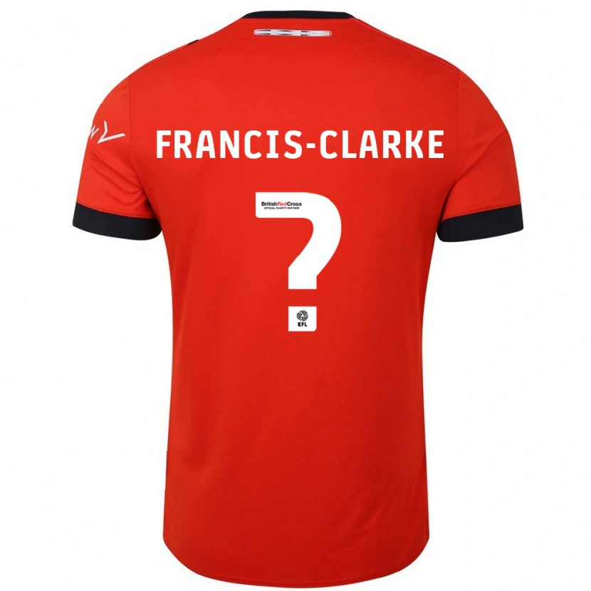 Danxen Mænd Aidan Francis-Clarke #0 Orange Sort Hjemmebane Spillertrøjer 2024/25 Trøje T-Shirt