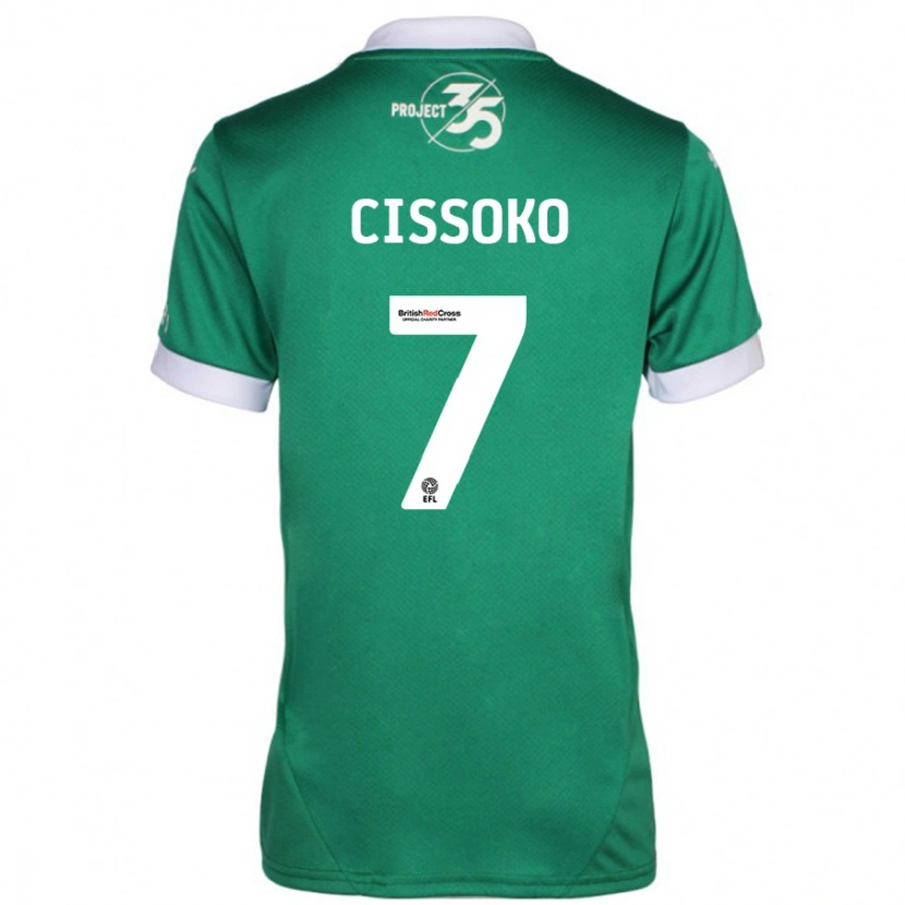 Danxen Mænd Ibrahim Cissoko #7 Grøn Hvid Hjemmebane Spillertrøjer 2024/25 Trøje T-Shirt