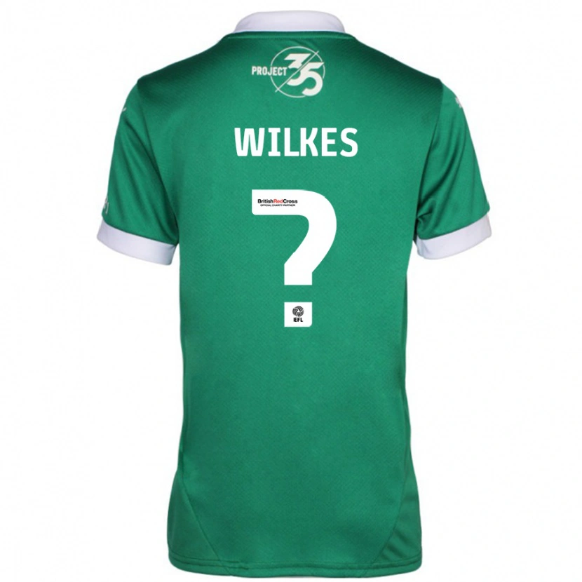 Danxen Mænd Finley Wilkes #0 Grøn Hvid Hjemmebane Spillertrøjer 2024/25 Trøje T-Shirt