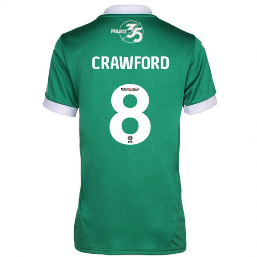 Danxen Mænd Imy Crawford #8 Grøn Hvid Hjemmebane Spillertrøjer 2024/25 Trøje T-Shirt