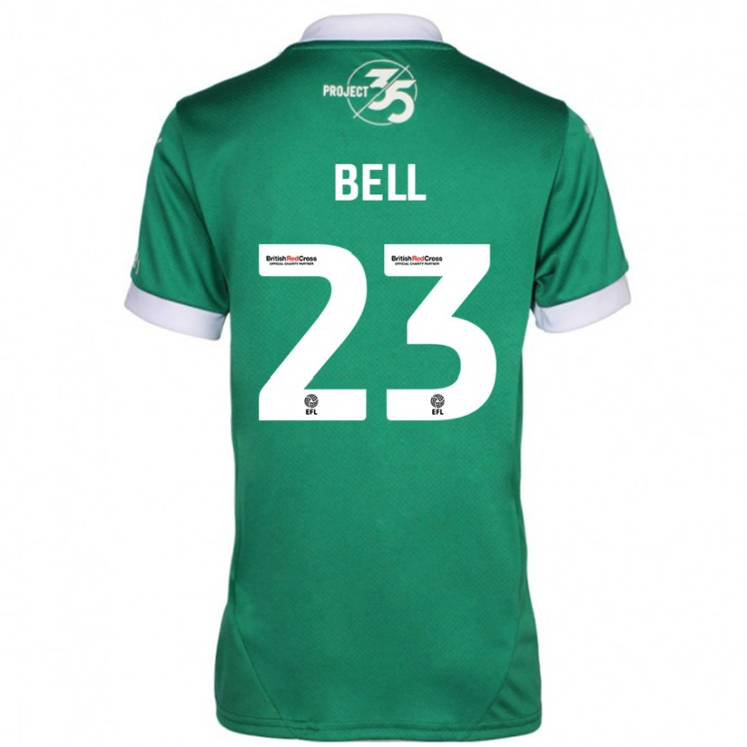 Danxen Mænd Katelyn Bell #23 Grøn Hvid Hjemmebane Spillertrøjer 2024/25 Trøje T-Shirt