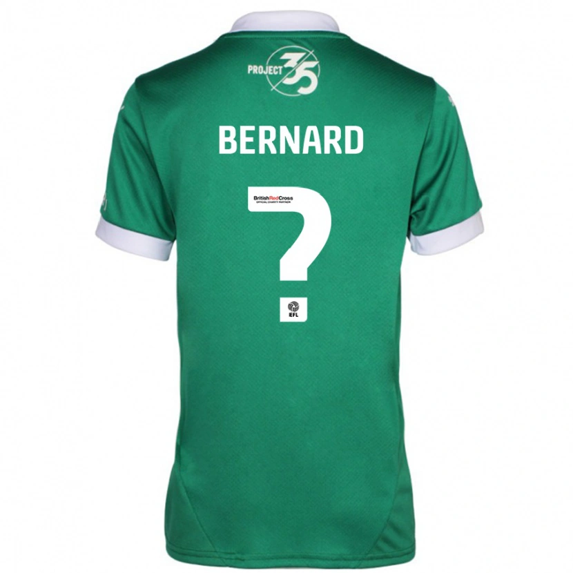 Danxen Mænd Josh Bernard #0 Grøn Hvid Hjemmebane Spillertrøjer 2024/25 Trøje T-Shirt