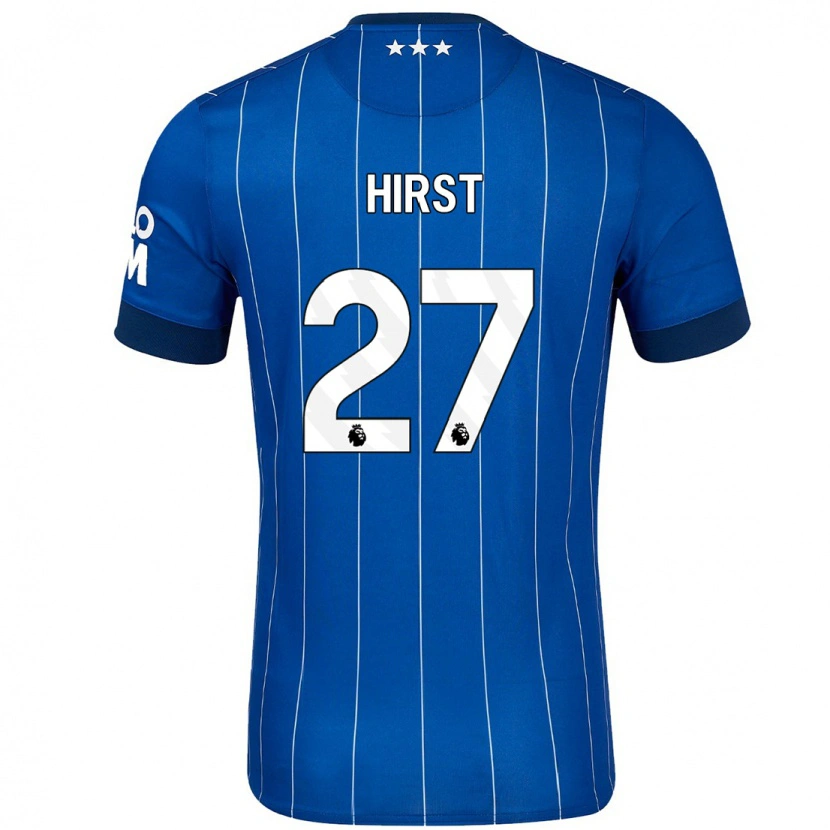 Danxen Mænd George Hirst #27 Marineblå Hjemmebane Spillertrøjer 2024/25 Trøje T-Shirt