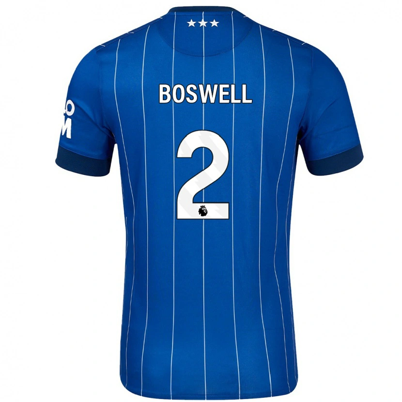 Danxen Mænd Maria Boswell #2 Marineblå Hjemmebane Spillertrøjer 2024/25 Trøje T-Shirt