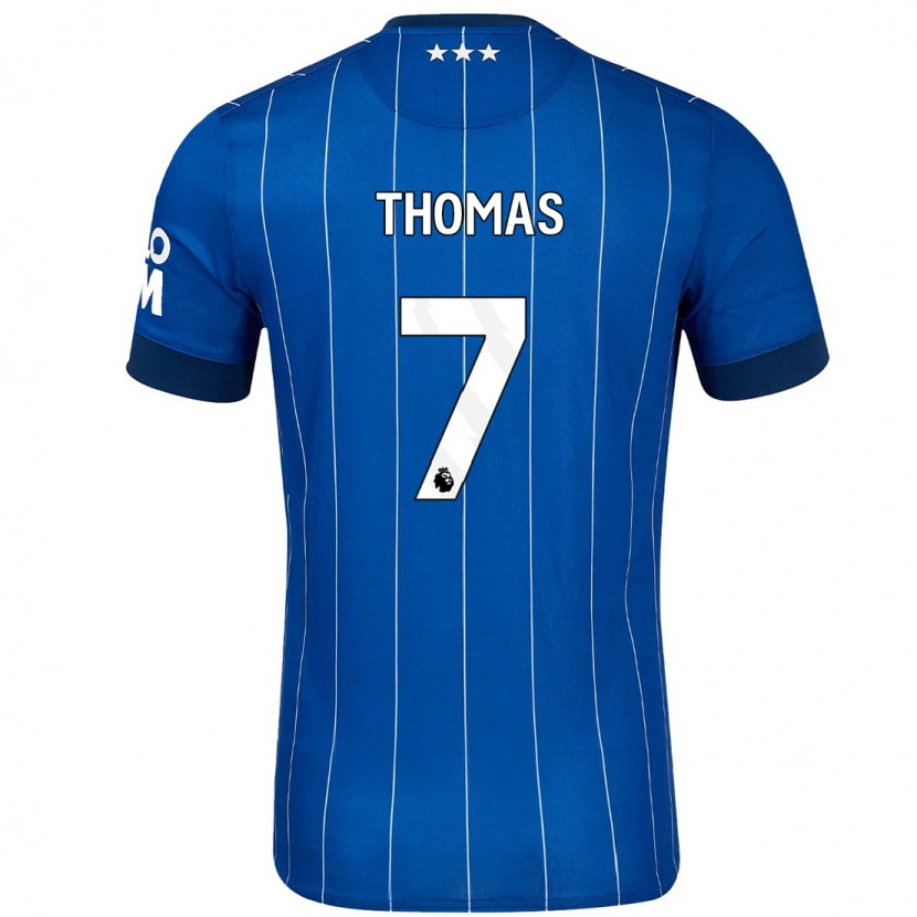 Danxen Mænd Natasha Thomas #7 Marineblå Hjemmebane Spillertrøjer 2024/25 Trøje T-Shirt