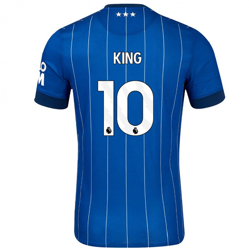 Danxen Mænd Eloise King #10 Marineblå Hjemmebane Spillertrøjer 2024/25 Trøje T-Shirt