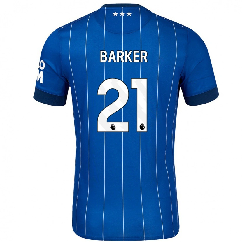 Danxen Mænd Maisy Barker #21 Marineblå Hjemmebane Spillertrøjer 2024/25 Trøje T-Shirt