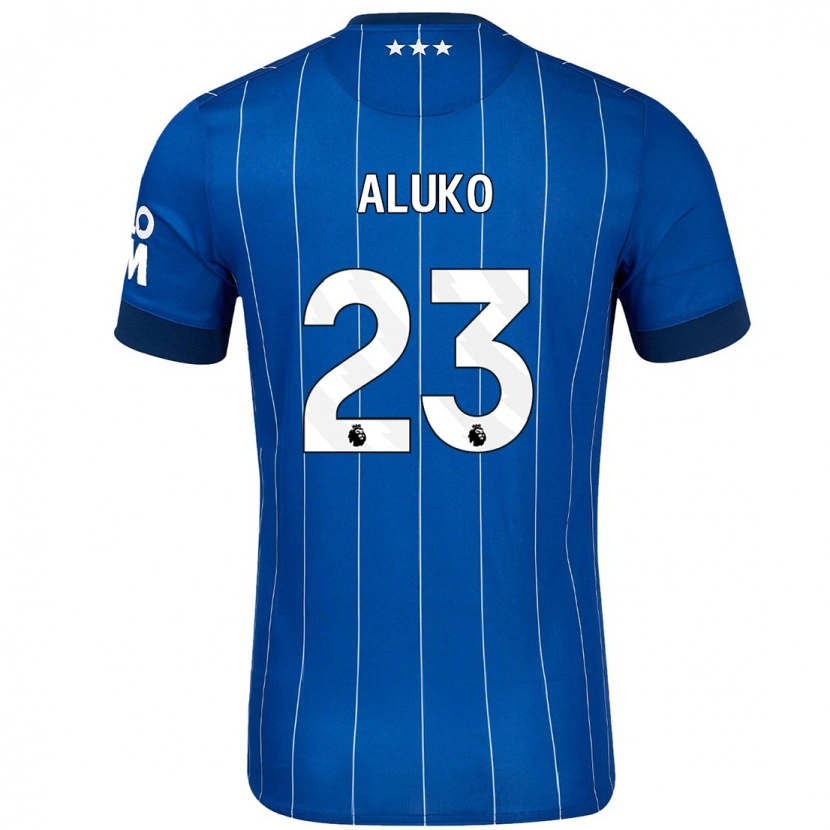 Danxen Mænd Sone Aluko #23 Marineblå Hjemmebane Spillertrøjer 2024/25 Trøje T-Shirt