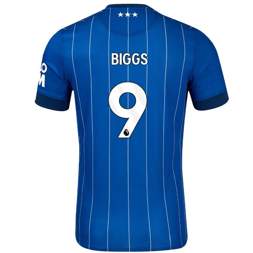 Danxen Mænd Maddie Biggs #9 Marineblå Hjemmebane Spillertrøjer 2024/25 Trøje T-Shirt