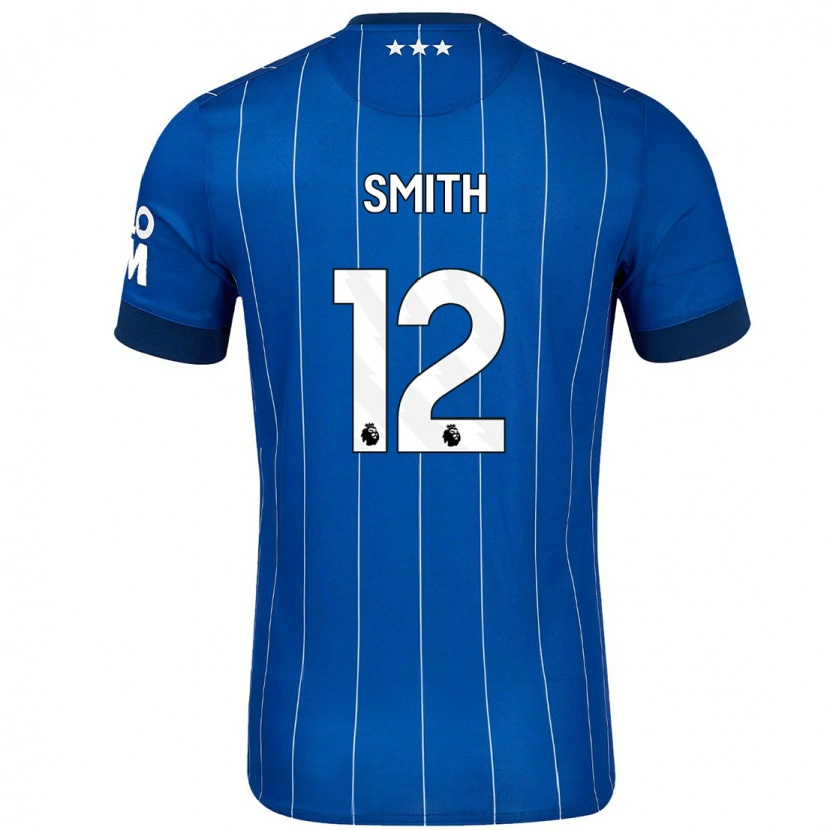 Danxen Mænd Olivia Smith #12 Marineblå Hjemmebane Spillertrøjer 2024/25 Trøje T-Shirt