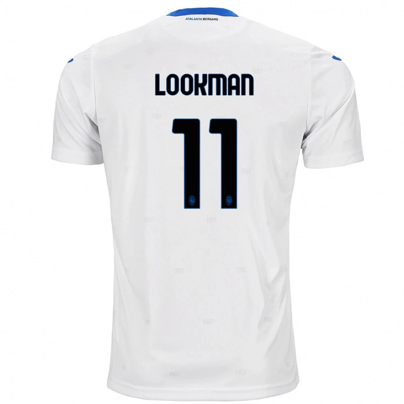 Danxen Mænd Ademola Lookman #11 Hvid Udebane Spillertrøjer 2024/25 Trøje T-Shirt