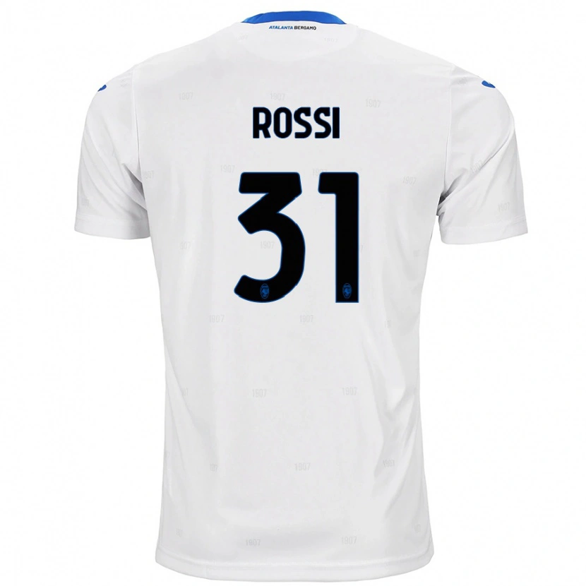 Danxen Mænd Francesco Rossi #31 Hvid Udebane Spillertrøjer 2024/25 Trøje T-Shirt