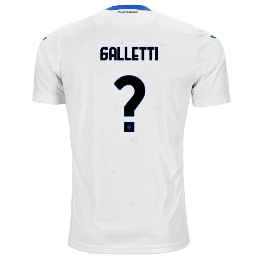 Danxen Mænd Elia Galletti #0 Hvid Udebane Spillertrøjer 2024/25 Trøje T-Shirt