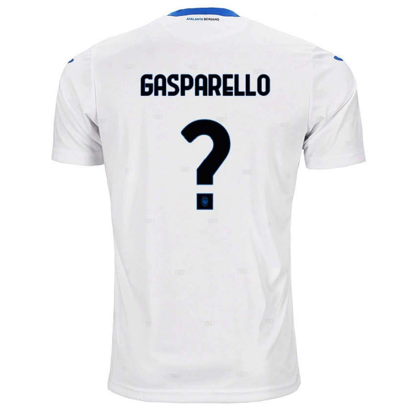 Danxen Mænd Francesco Gasparello #0 Hvid Udebane Spillertrøjer 2024/25 Trøje T-Shirt