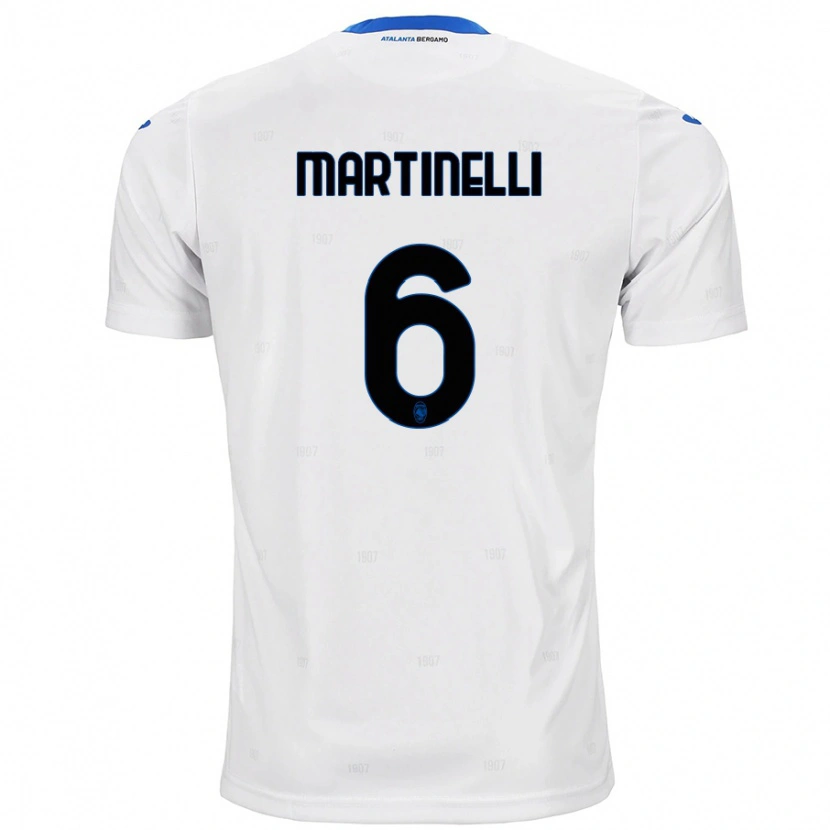 Danxen Mænd Gabriel Martinelli #6 Hvid Udebane Spillertrøjer 2024/25 Trøje T-Shirt