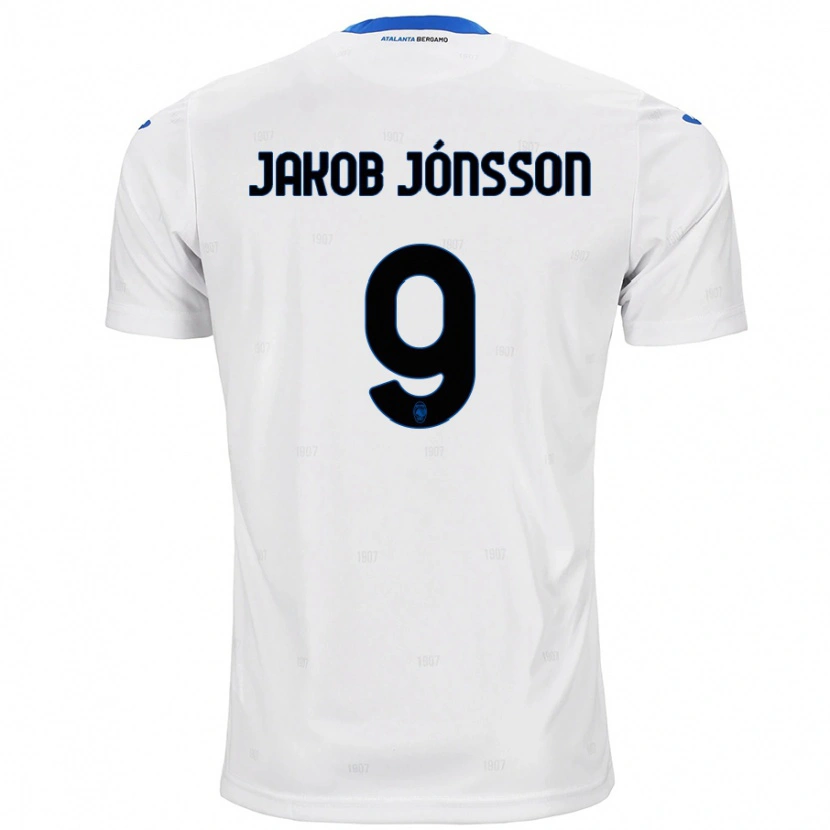 Danxen Mænd Birkir Jakob Jónsson #9 Hvid Udebane Spillertrøjer 2024/25 Trøje T-Shirt