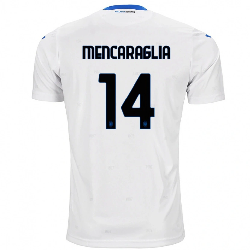 Danxen Mænd Filippo Mencaraglia #14 Hvid Udebane Spillertrøjer 2024/25 Trøje T-Shirt