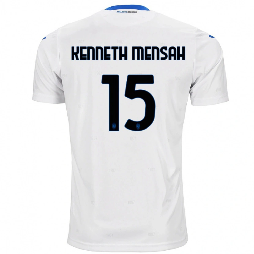 Danxen Mænd Anthony Kenneth Mensah #15 Hvid Udebane Spillertrøjer 2024/25 Trøje T-Shirt