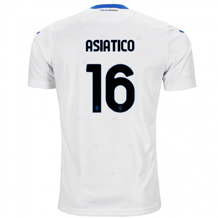 Danxen Mænd Pietro Asiatico #16 Hvid Udebane Spillertrøjer 2024/25 Trøje T-Shirt