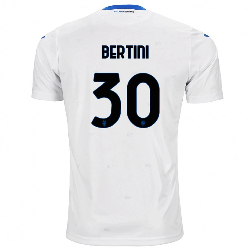 Danxen Mænd Tommaso Bertini #30 Hvid Udebane Spillertrøjer 2024/25 Trøje T-Shirt