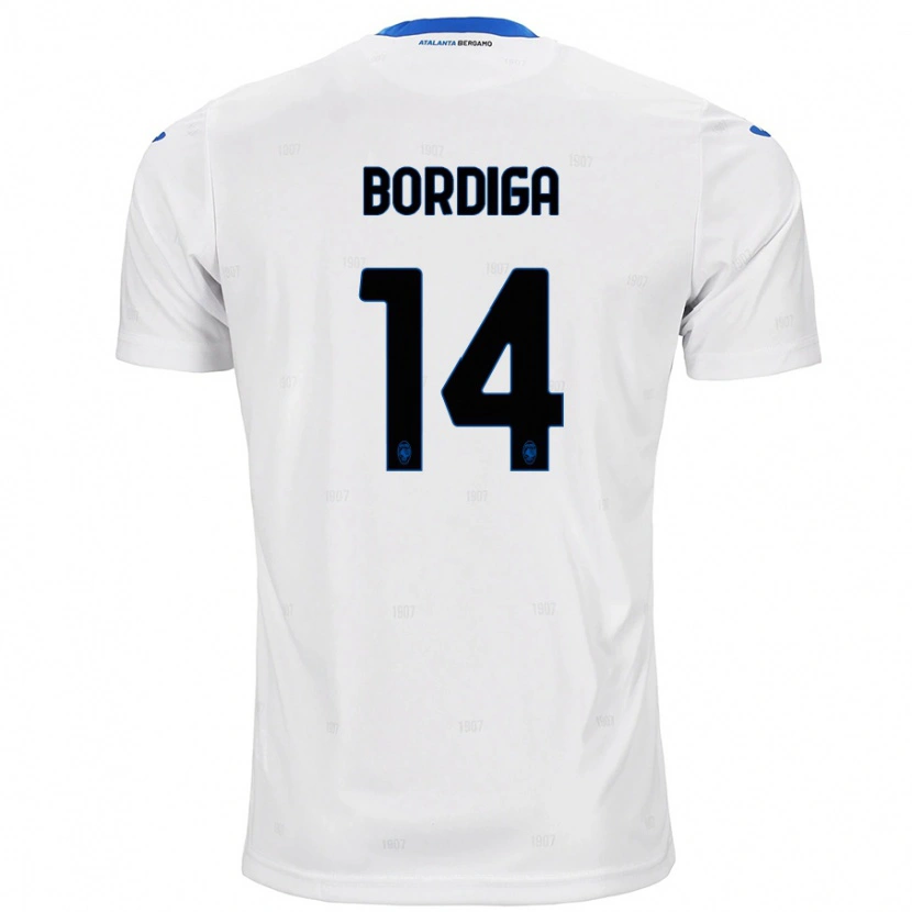 Danxen Mænd Michele Bordiga #14 Hvid Udebane Spillertrøjer 2024/25 Trøje T-Shirt