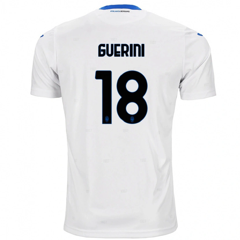Danxen Mænd Alessio Guerini #18 Hvid Udebane Spillertrøjer 2024/25 Trøje T-Shirt