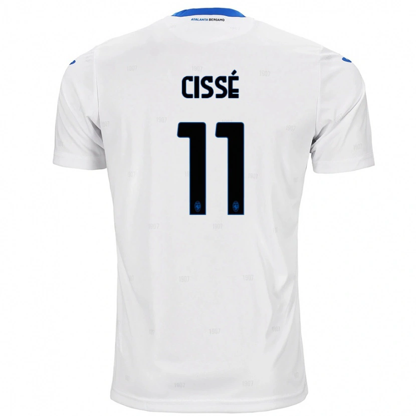 Danxen Mænd Moustapha Cissé #11 Hvid Udebane Spillertrøjer 2024/25 Trøje T-Shirt