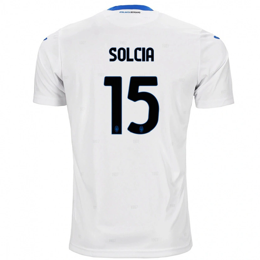 Danxen Mænd Daniele Solcia #15 Hvid Udebane Spillertrøjer 2024/25 Trøje T-Shirt
