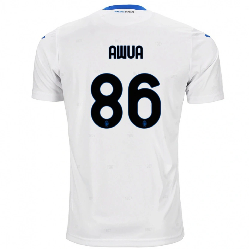 Danxen Mænd Theophilus Awua #86 Hvid Udebane Spillertrøjer 2024/25 Trøje T-Shirt