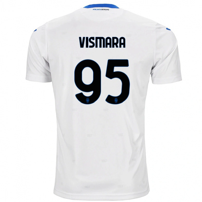 Danxen Mænd Paolo Vismara #95 Hvid Udebane Spillertrøjer 2024/25 Trøje T-Shirt