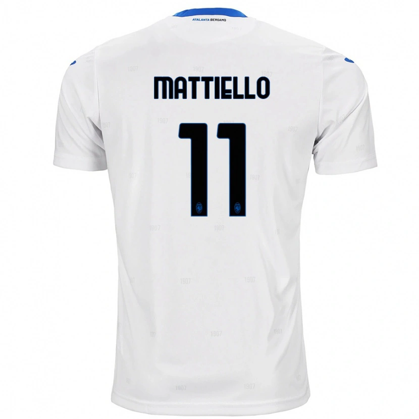Danxen Mænd Federico Mattiello #11 Hvid Udebane Spillertrøjer 2024/25 Trøje T-Shirt