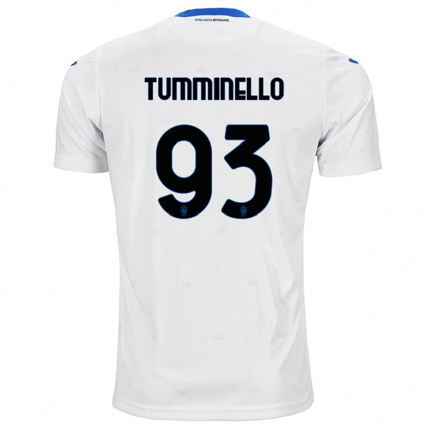 Danxen Mænd Marco Tumminello #93 Hvid Udebane Spillertrøjer 2024/25 Trøje T-Shirt