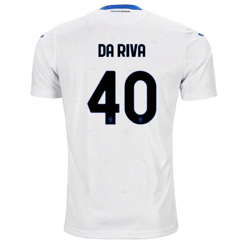 Danxen Mænd Jacopo Da Riva #40 Hvid Udebane Spillertrøjer 2024/25 Trøje T-Shirt