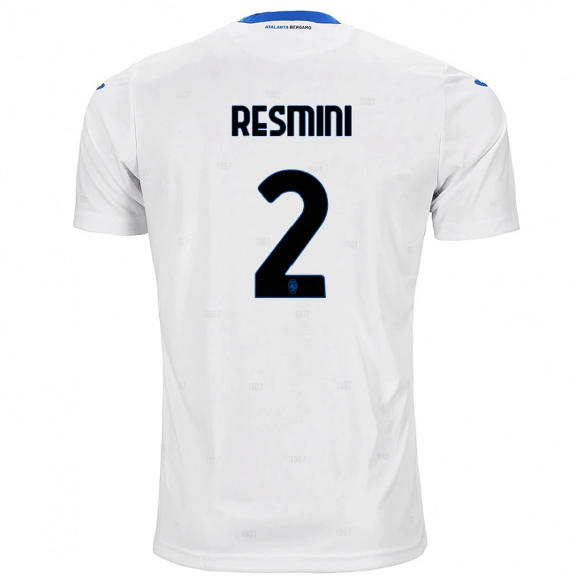 Danxen Mænd Martina Resmini #2 Hvid Udebane Spillertrøjer 2024/25 Trøje T-Shirt