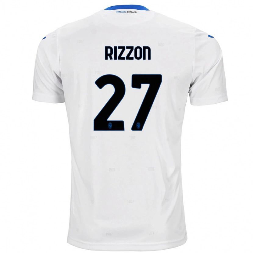 Danxen Mænd Giulia Rizzon #27 Hvid Udebane Spillertrøjer 2024/25 Trøje T-Shirt