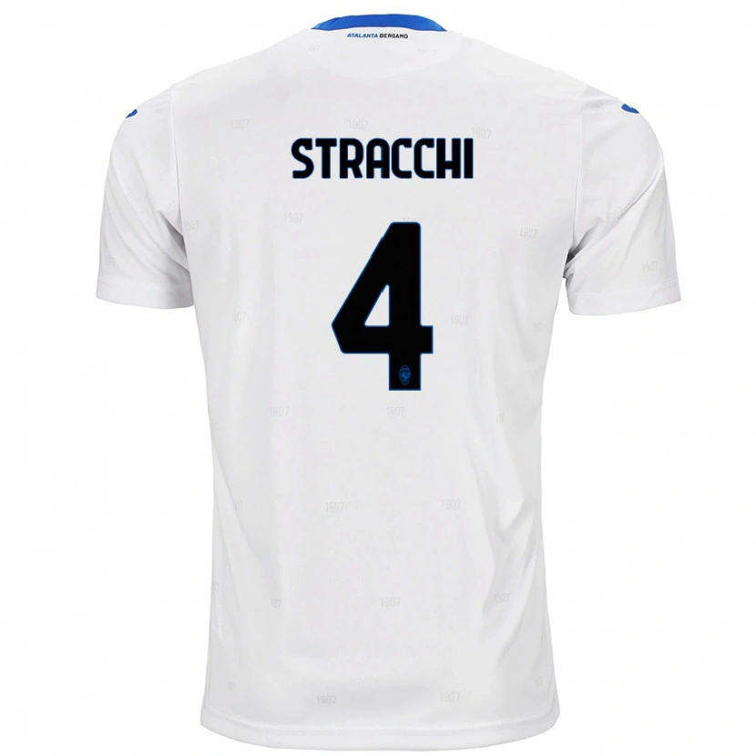 Danxen Mænd Daniela Stracchi #4 Hvid Udebane Spillertrøjer 2024/25 Trøje T-Shirt