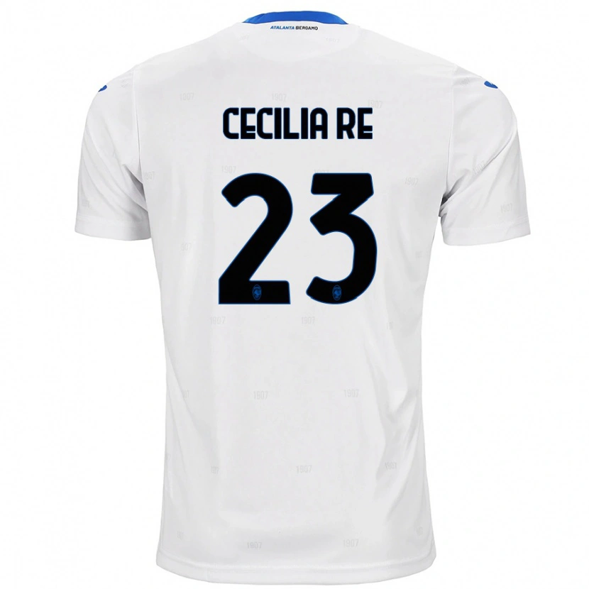 Danxen Mænd Cecilia Re #23 Hvid Udebane Spillertrøjer 2024/25 Trøje T-Shirt