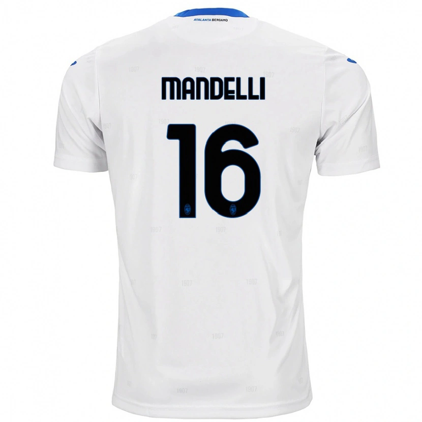 Danxen Mænd Giulia Mandelli #16 Hvid Udebane Spillertrøjer 2024/25 Trøje T-Shirt