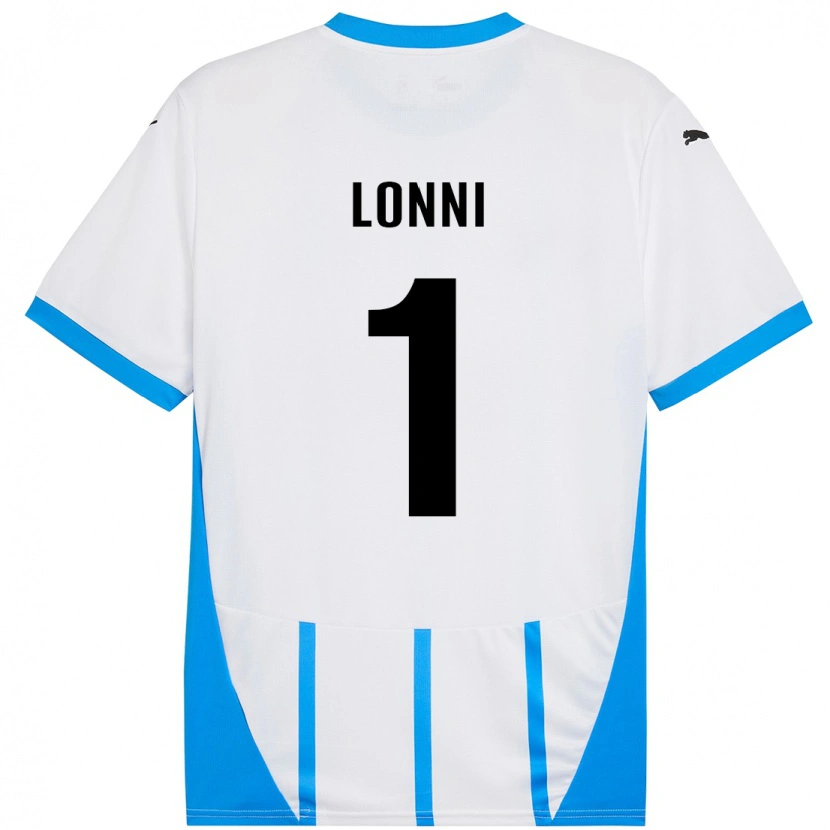 Danxen Mænd Lia Lonni #1 Hvid Blå Udebane Spillertrøjer 2024/25 Trøje T-Shirt