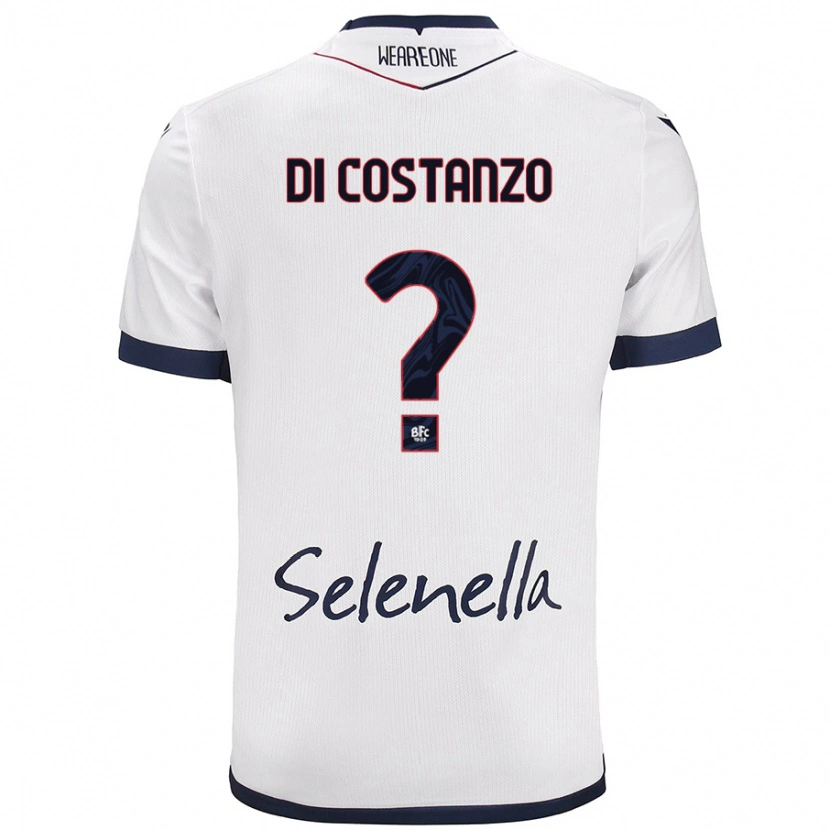 Danxen Mænd Raffaele Maria Di Costanzo #0 Hvid Kongeblå Udebane Spillertrøjer 2024/25 Trøje T-Shirt