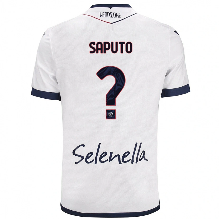 Danxen Mænd Jesse Saputo #0 Hvid Kongeblå Udebane Spillertrøjer 2024/25 Trøje T-Shirt