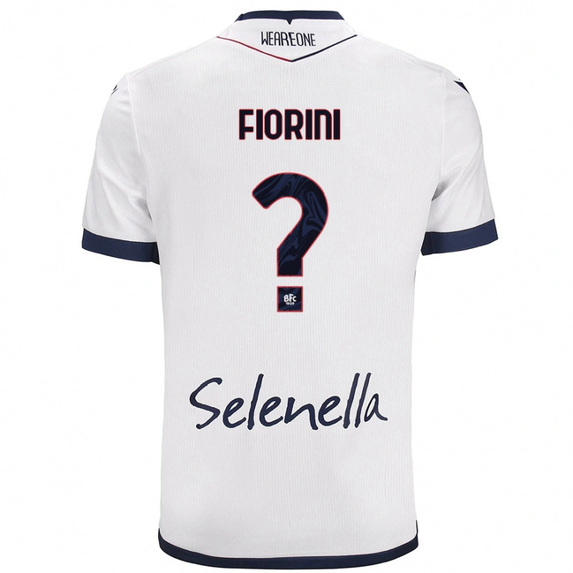 Danxen Mænd Mattia Fiorini #0 Hvid Kongeblå Udebane Spillertrøjer 2024/25 Trøje T-Shirt