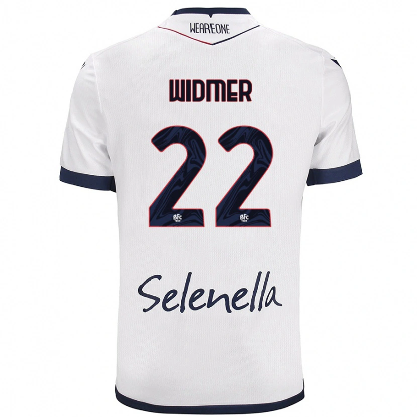Danxen Mænd Renato Widmer D’autilia #22 Hvid Kongeblå Udebane Spillertrøjer 2024/25 Trøje T-Shirt