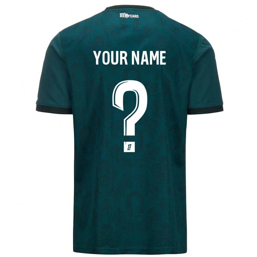 Danxen Mænd Dit Navn #0 Mørkegrøn Udebane Spillertrøjer 2024/25 Trøje T-Shirt