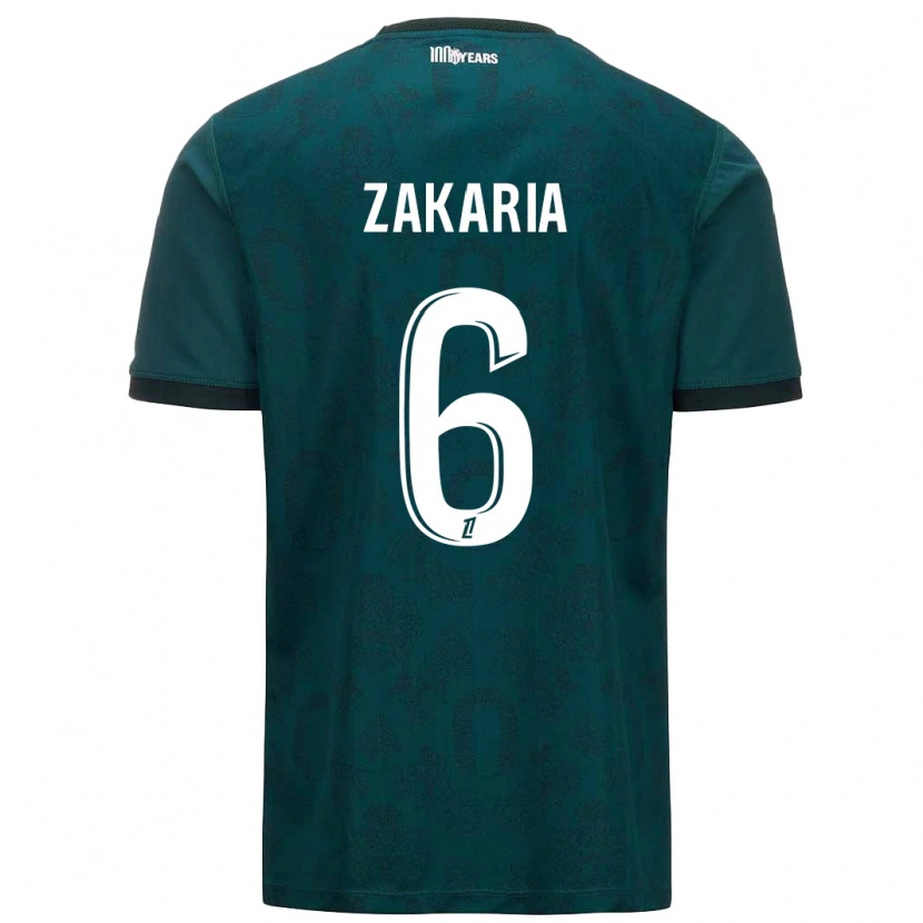 Danxen Mænd Denis Zakaria #6 Mørkegrøn Udebane Spillertrøjer 2024/25 Trøje T-Shirt