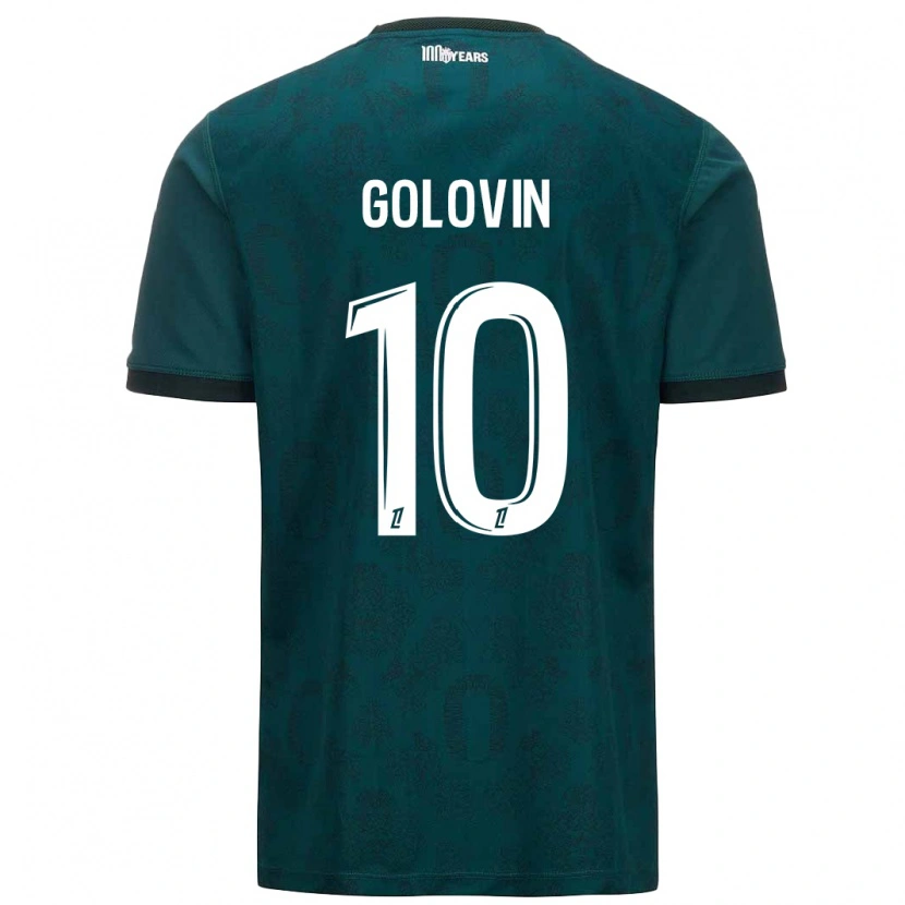 Danxen Mænd Aleksandr Golovin #10 Mørkegrøn Udebane Spillertrøjer 2024/25 Trøje T-Shirt