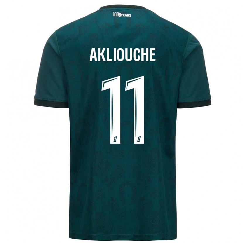 Danxen Mænd Maghnes Akliouche #11 Mørkegrøn Udebane Spillertrøjer 2024/25 Trøje T-Shirt