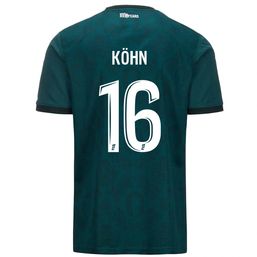 Danxen Mænd Philipp Köhn #16 Mørkegrøn Udebane Spillertrøjer 2024/25 Trøje T-Shirt