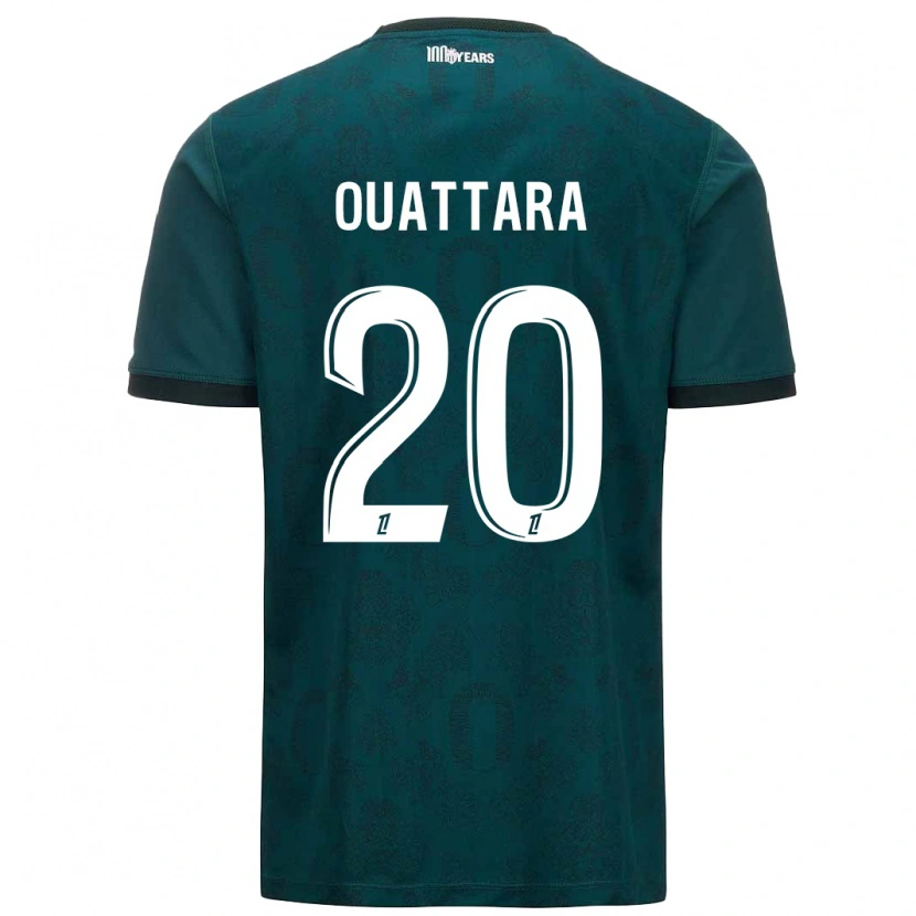 Danxen Mænd Kassoum Ouattara #20 Mørkegrøn Udebane Spillertrøjer 2024/25 Trøje T-Shirt