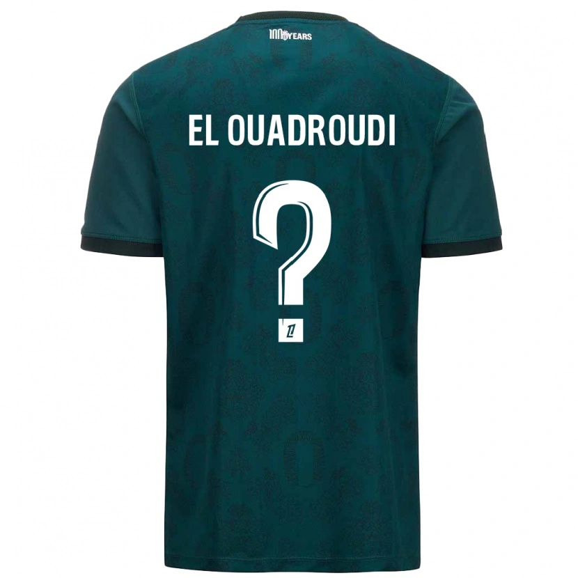 Danxen Mænd Imrane El Ouadroudi #0 Mørkegrøn Udebane Spillertrøjer 2024/25 Trøje T-Shirt